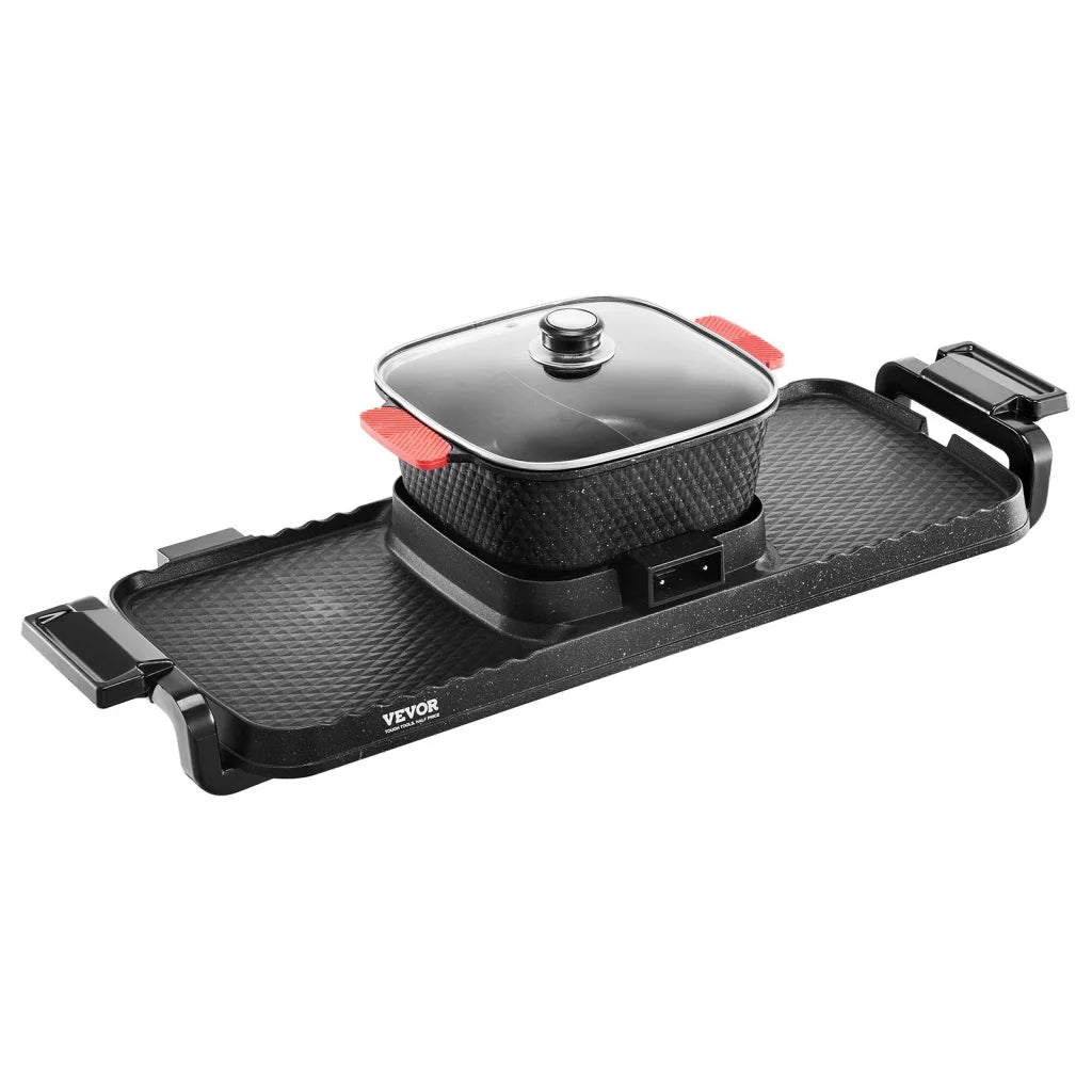 VEVOR Hot Pot with Grill 2300W 2-in-1 Electric Smokeless