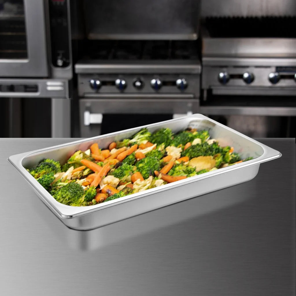 VEVOR Hotel Pans Full Size 2.5 Inch Deep Steam Table Pan 6