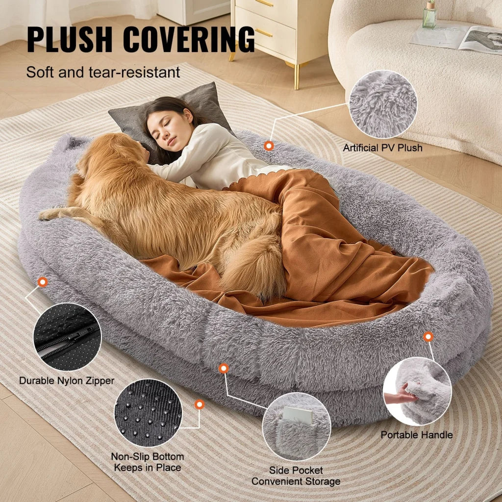 VEVOR Human Dog Bed 1820x1220x250 mm Human Size Dog Bean