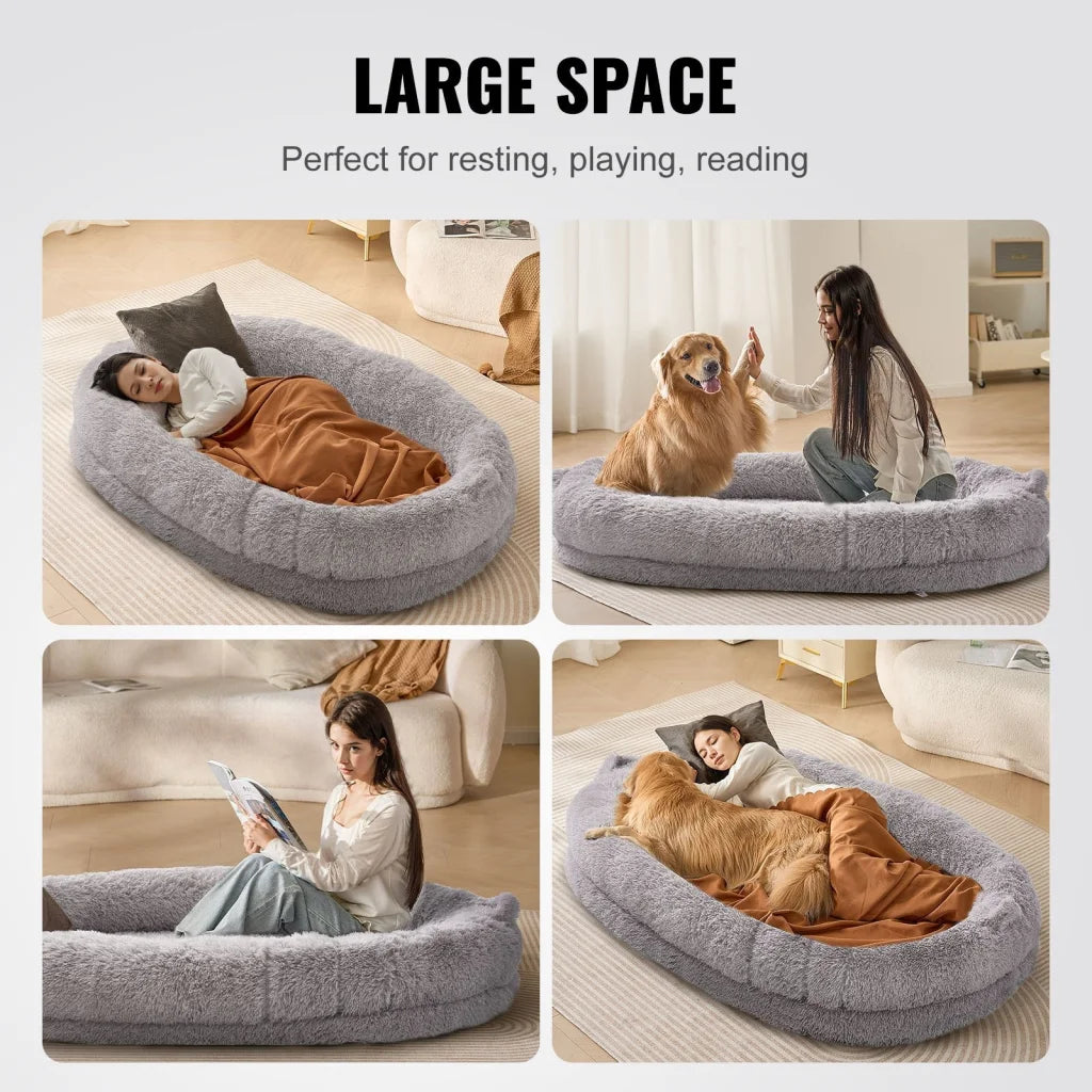 VEVOR Human Dog Bed 1820x1220x250 mm Human Size Dog Bean