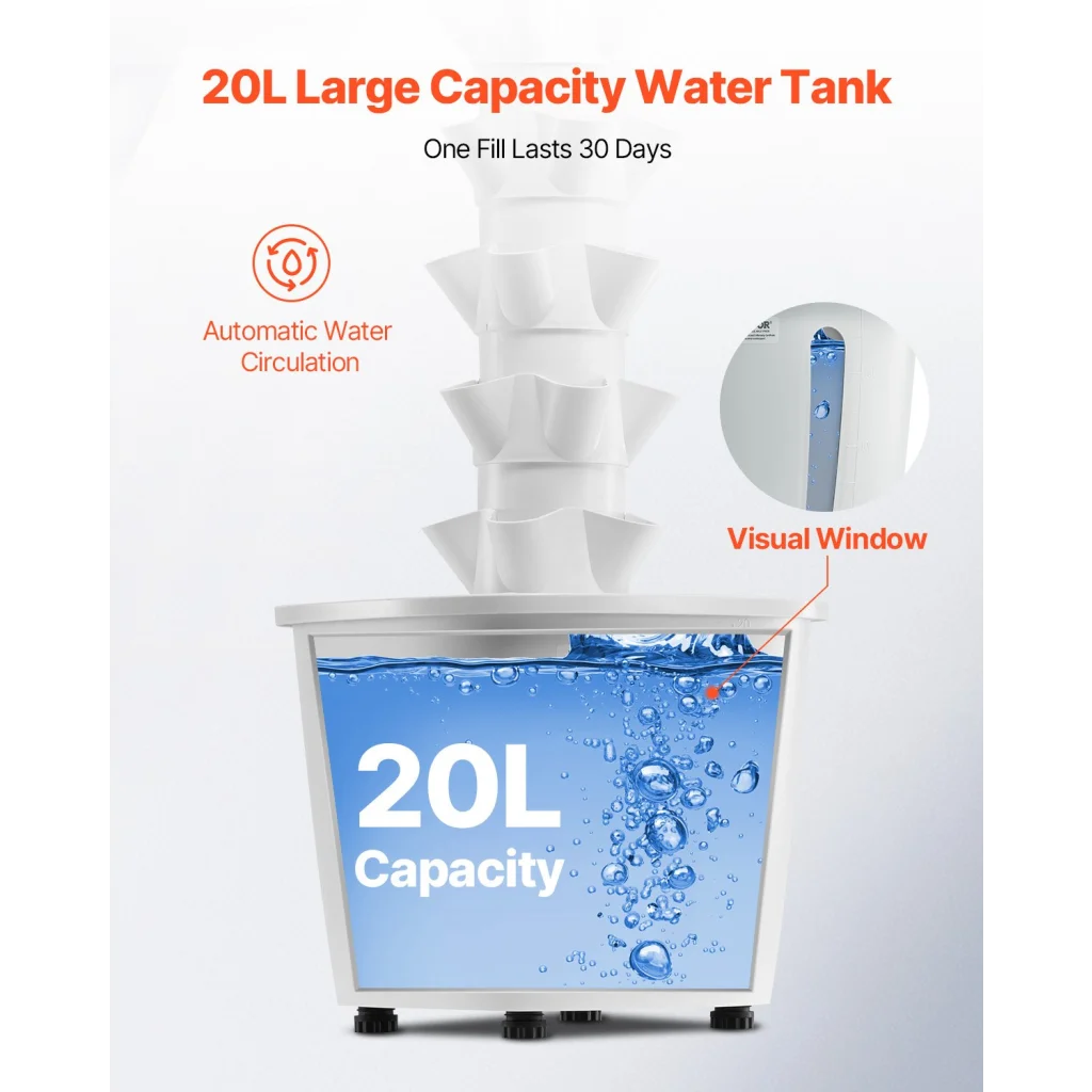 VEVOR Hydroponic Growing System with Grow Light 30 Pods