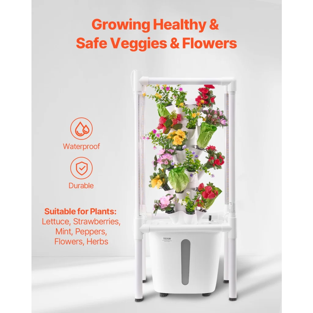 VEVOR Hydroponic Growing System with Grow Light 30 Pods
