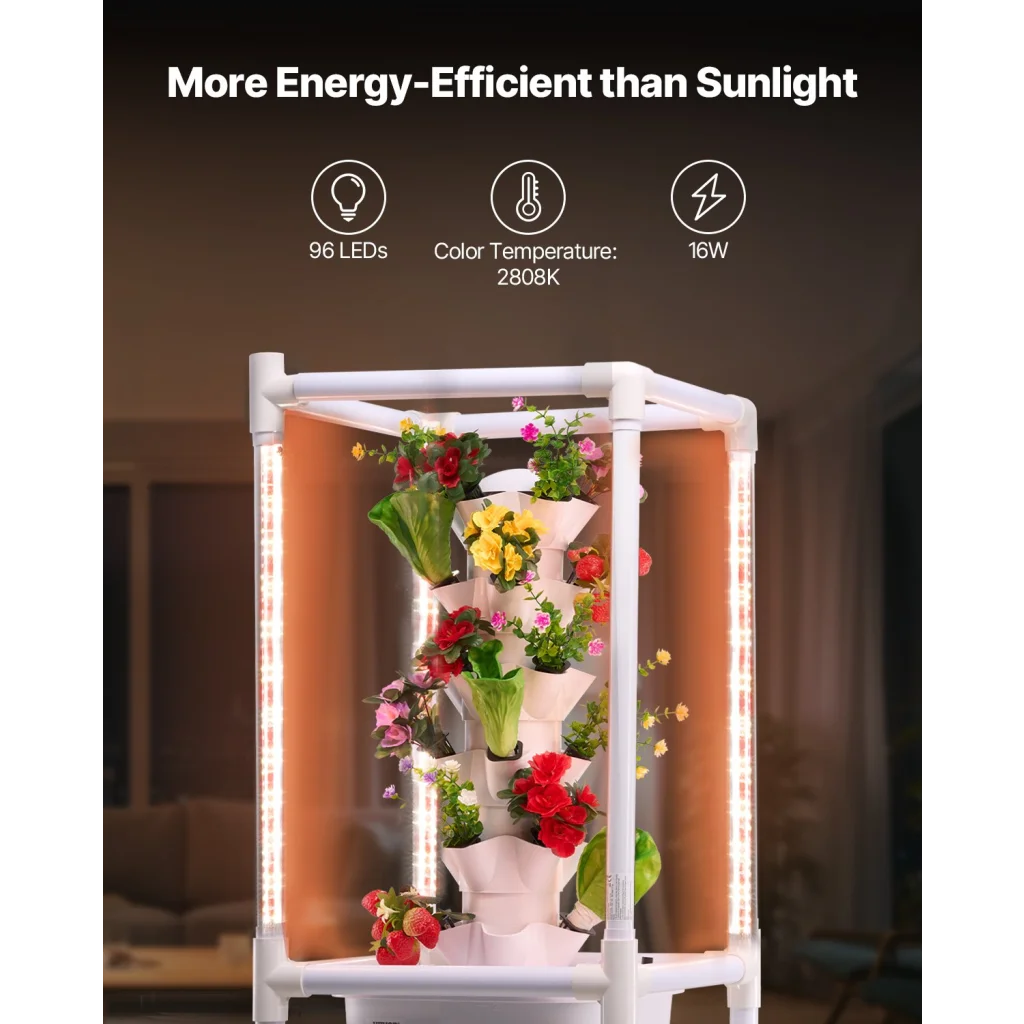 VEVOR Hydroponic Growing System with Grow Light 30 Pods