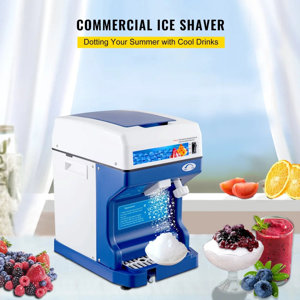 VEVOR Ice Shaver 265LBS/Hour Snow Cone Frozen Ice Shaving