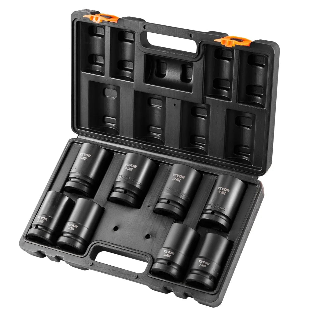 VEVOR Impact Sockets Set 8pcs 6-Point 1’’ Drive Bit Ratchet