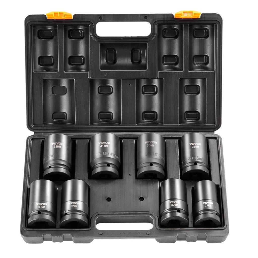 VEVOR Impact Sockets Set 8pcs 6-Point 1’’ Drive Bit Ratchet