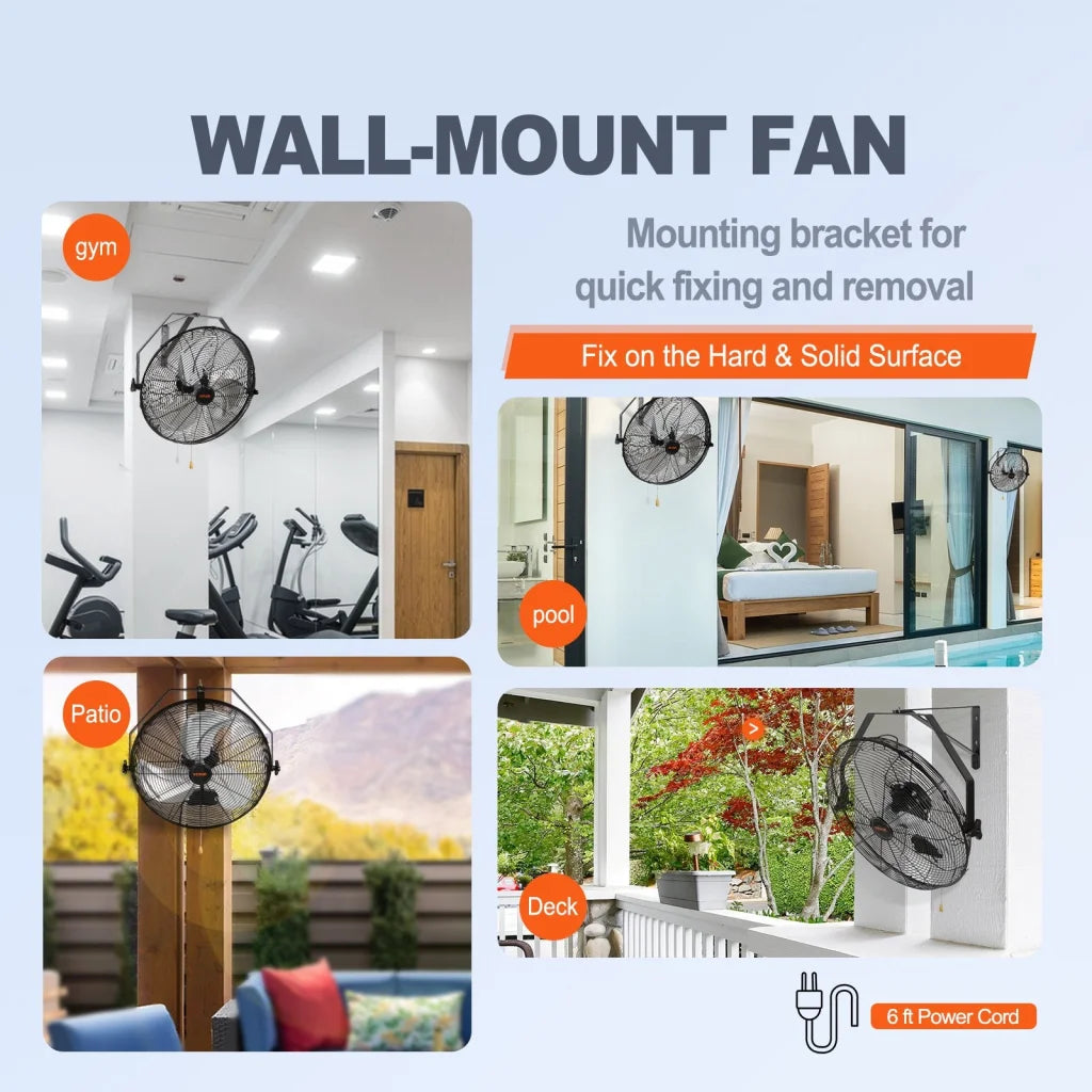 Vevor industrial wall with pack contents and accessory layout