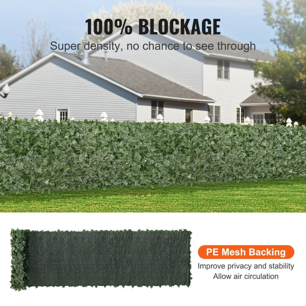 VEVOR Ivy Privacy Fence 39 x 198in Artificial Green Wall