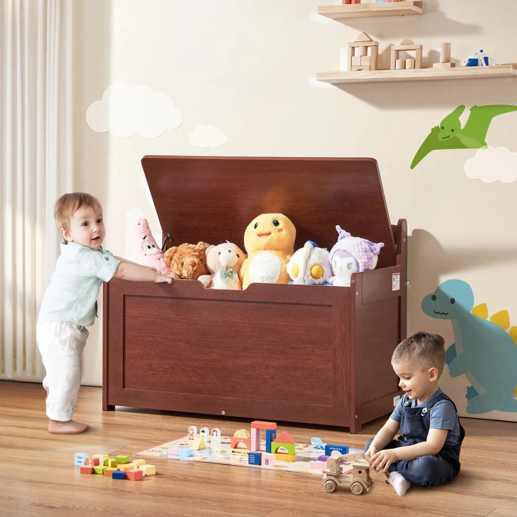 VEVOR Kids Toy Storage Bench Wooden Toy Box Chest 32.68 x