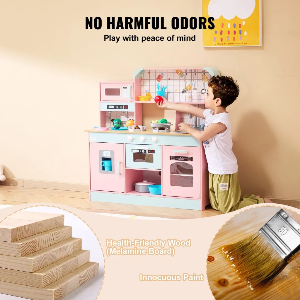 VEVOR Kitchen Playset Kids Pretend Cooking Play Toy 24