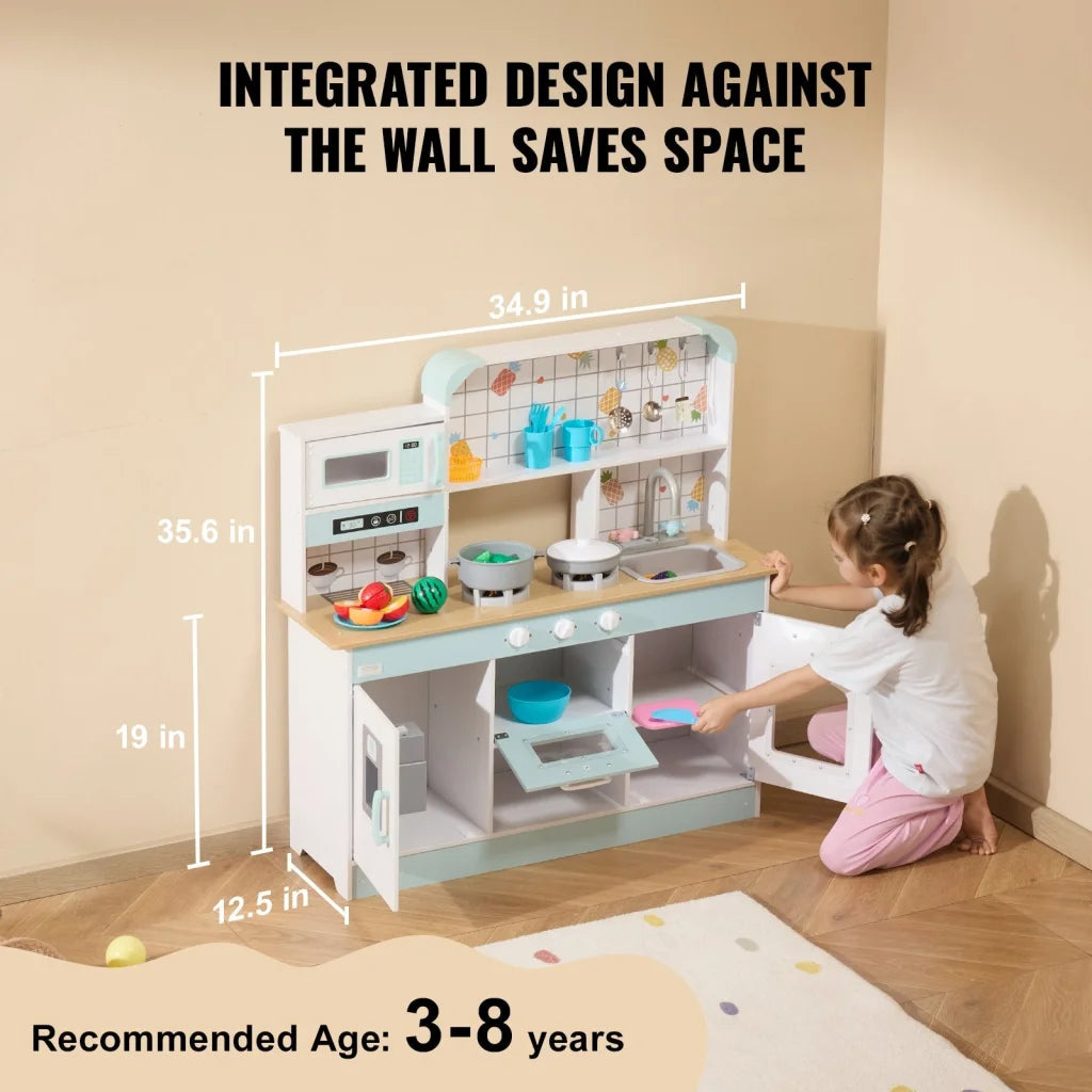 VEVOR Kitchen Playset Kids Pretend Cooking Play Toy 24