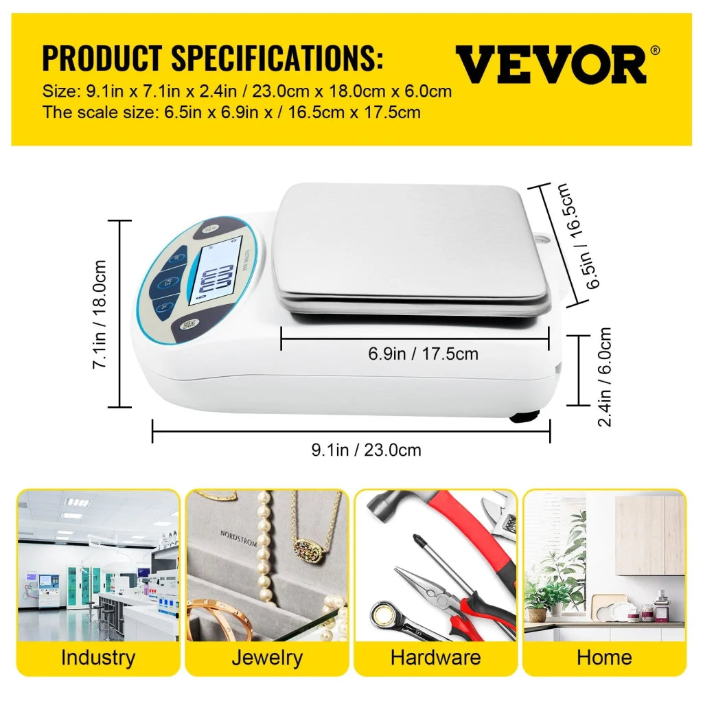 VEVOR Lab Analytical Balance Digital Precision Scale
