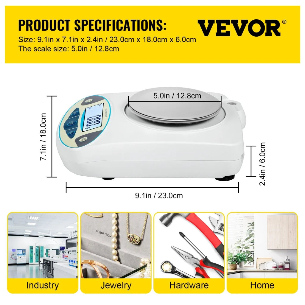VEVOR Lab Analytical Balance Digital Precision Scale