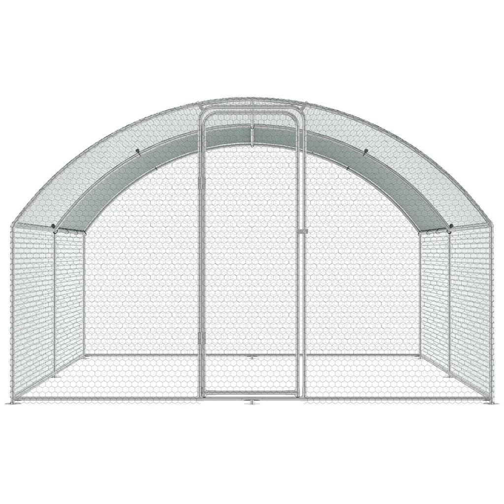 VEVOR Large Metal Chicken Coop 9.8x12.9x6.5 ft Walk