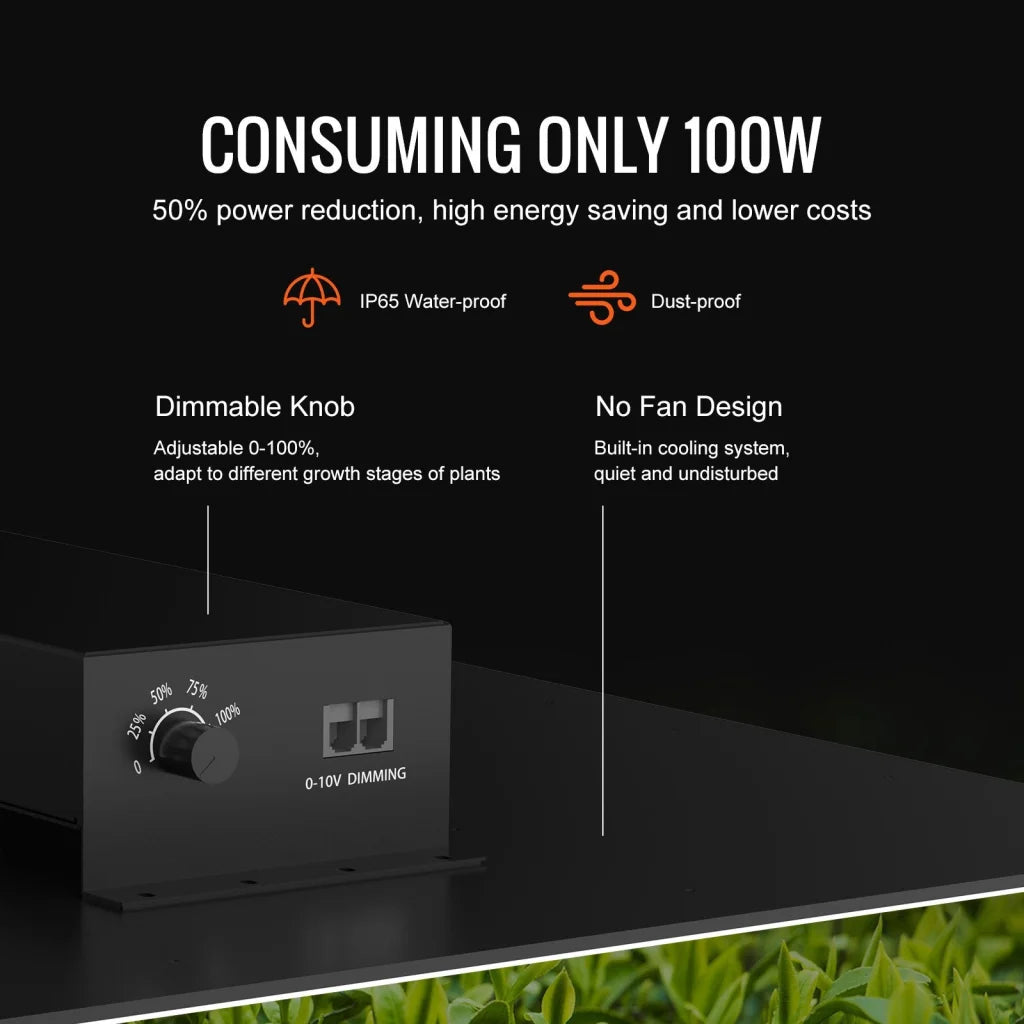 VEVOR LED Grow Light 400W Full Spectrum Dimmable High Yield