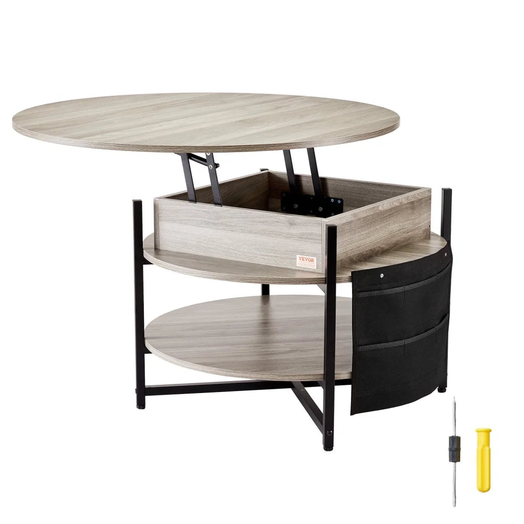 VEVOR Lift Top Coffee Table 35.3’’ Round Coffee Table