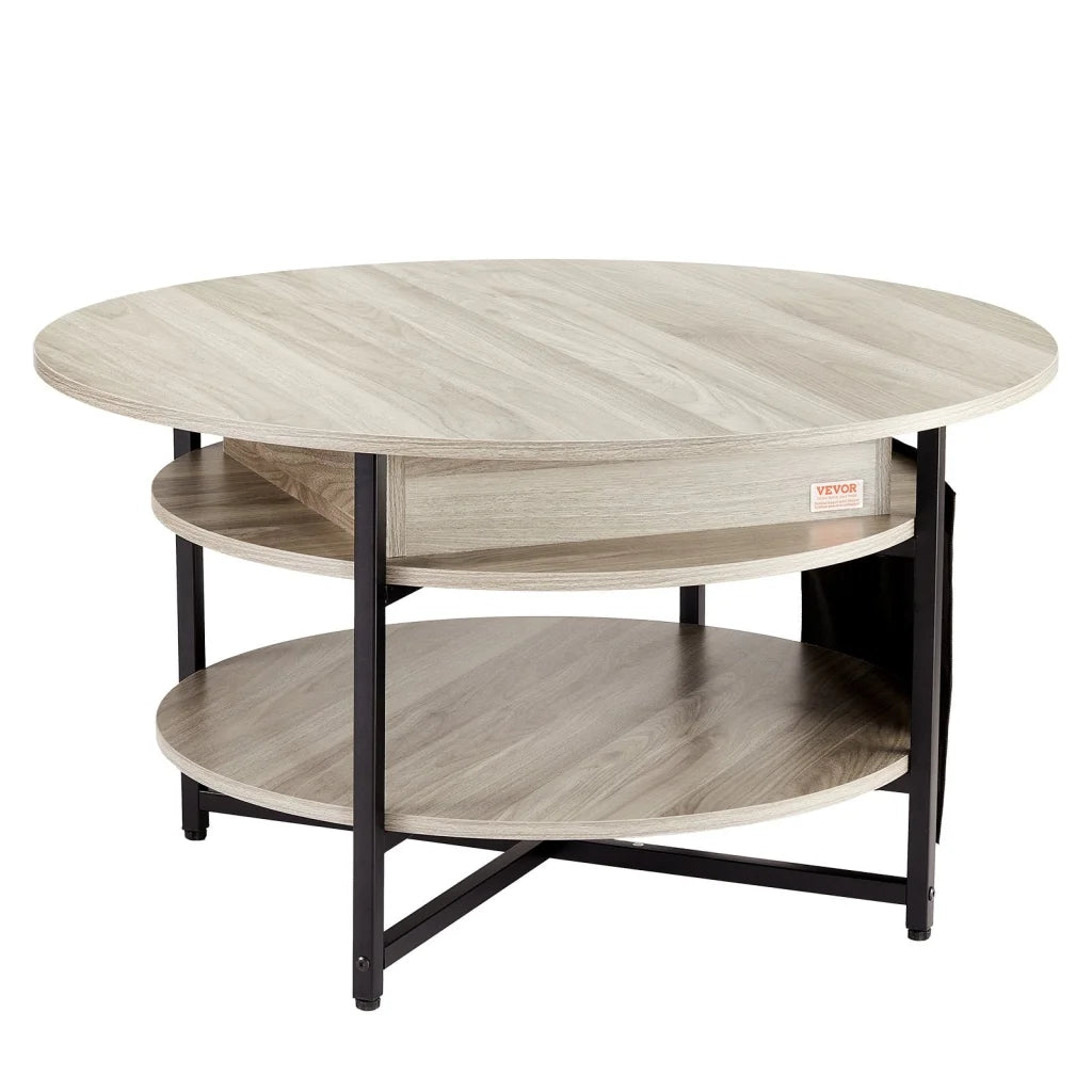 VEVOR Lift Top Coffee Table 35.3’’ Round Coffee Table