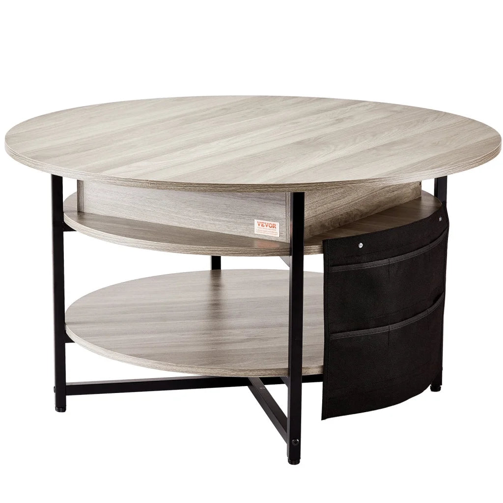 VEVOR Lift Top Coffee Table 35.3’’ Round Coffee Table