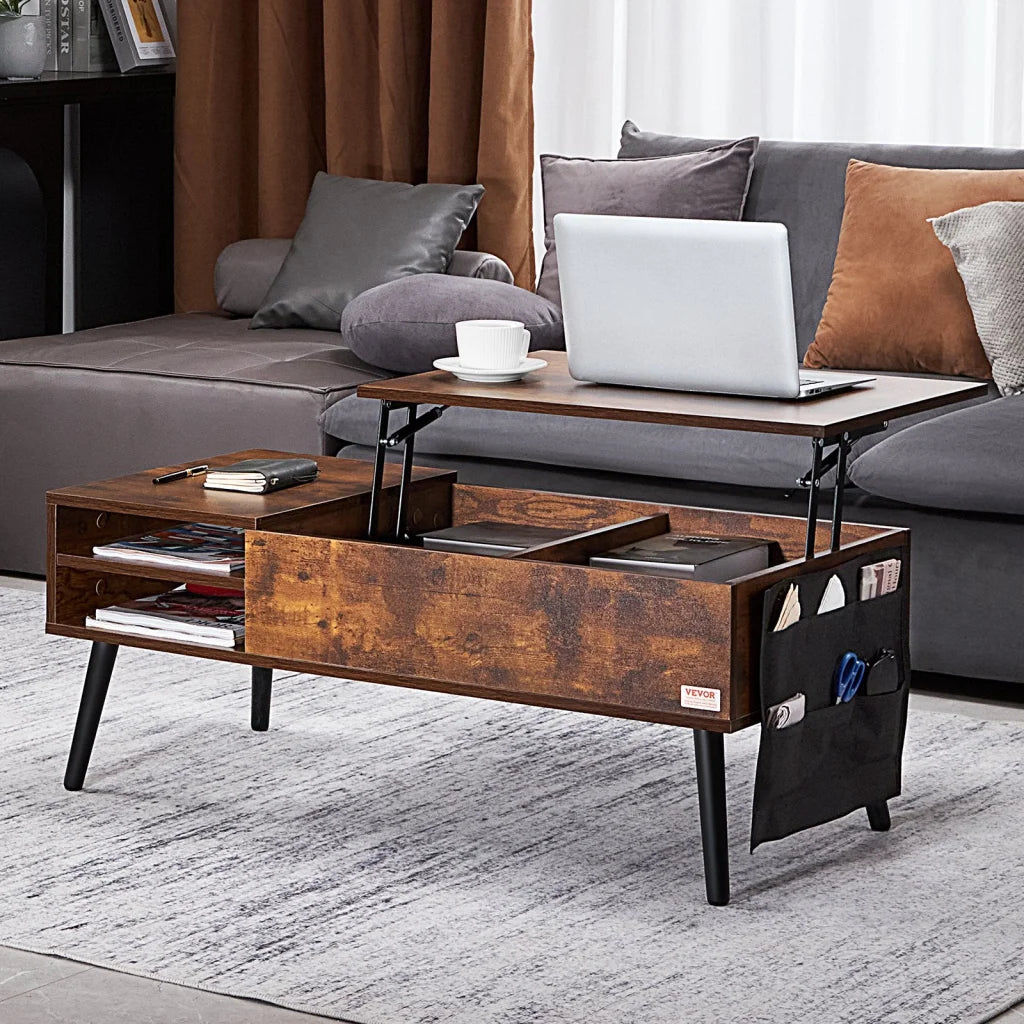 VEVOR Lift Top Coffee Table 39.4 in Rectangle Coffee Table