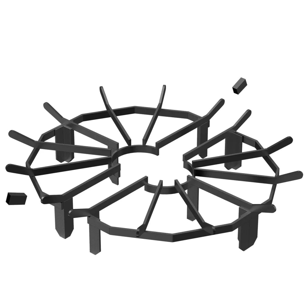 VEVOR Log Grate 27 inch Heavy Duty Wheel Fire Grate with 6