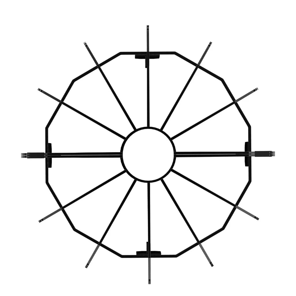 VEVOR Log Grate 27 inch Heavy Duty Wheel Fire Grate with 6