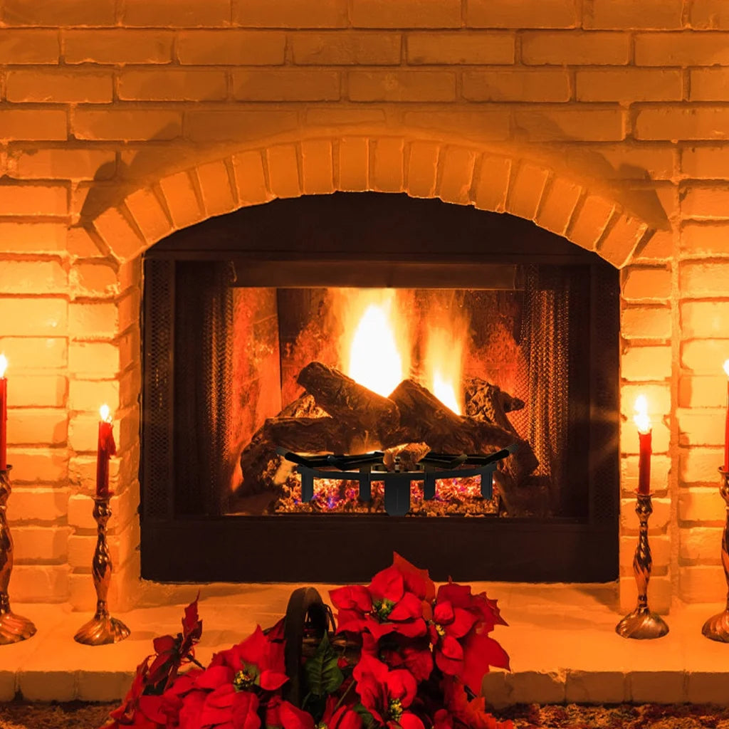 VEVOR Log Grate 27 inch Heavy Duty Wheel Fire Grate with 6