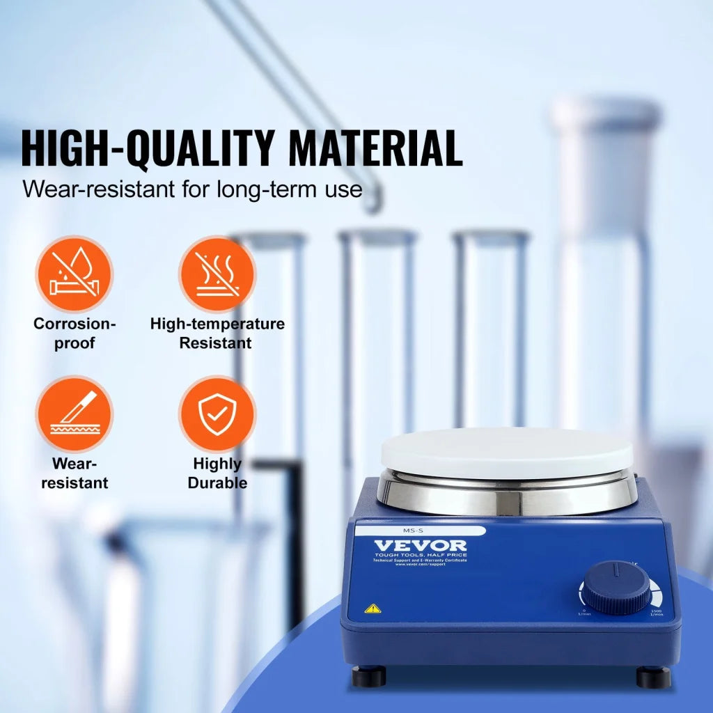 VEVOR Magnetic Stirrer Stir Plate Kit 0-1500 RPM Adjustable