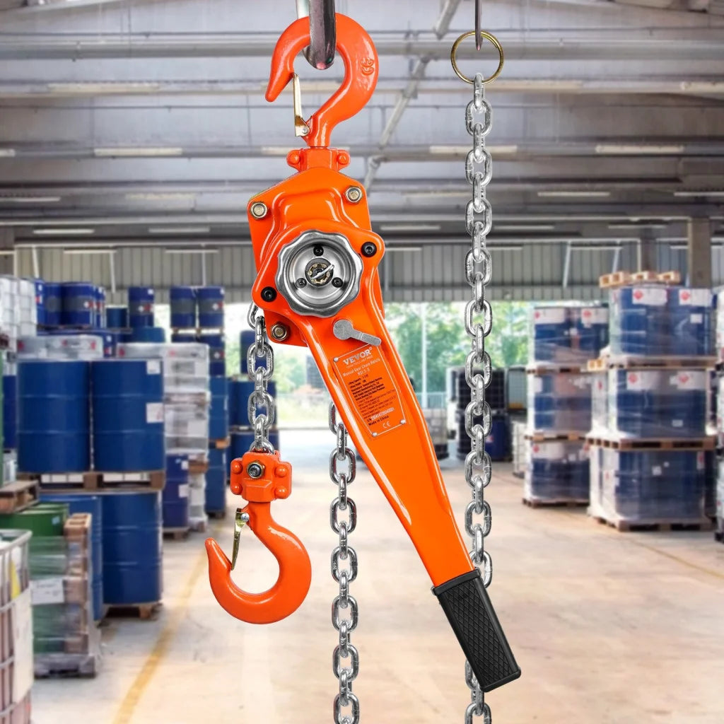 VEVOR Manual Lever Chain Hoist 1-1/2 Ton 3300 lbs Capacity