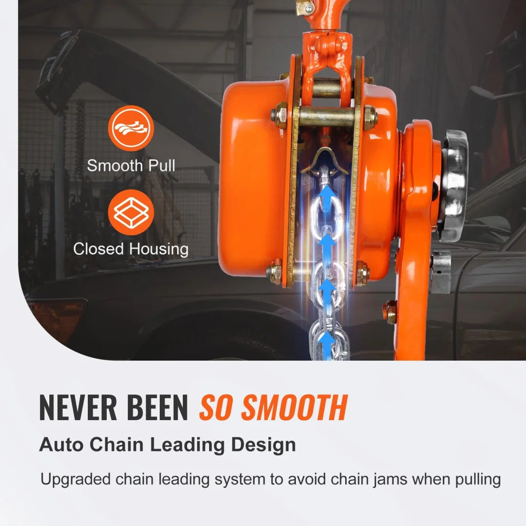 VEVOR Manual Lever Chain Hoist 1-1/2 Ton 3300 lbs Capacity