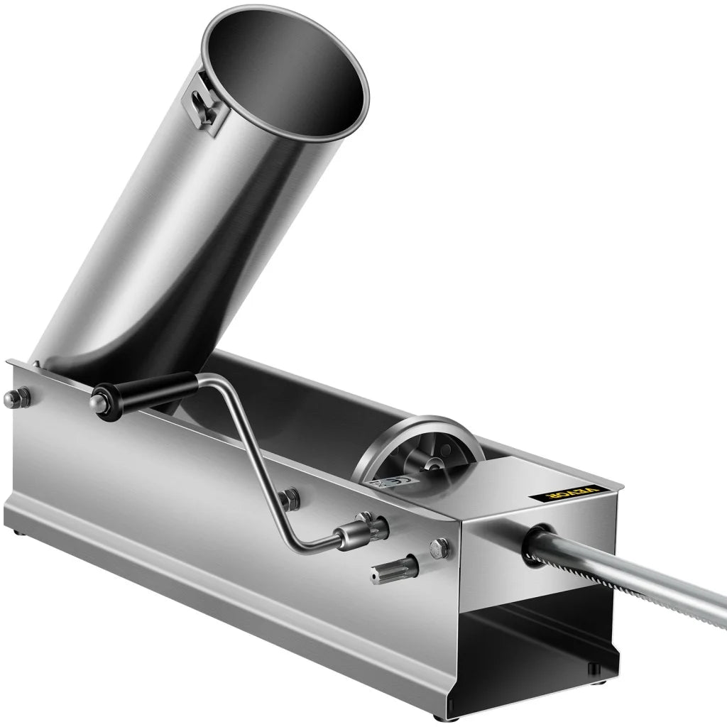 Steel vevor manual sausage with compact layout and accessory details