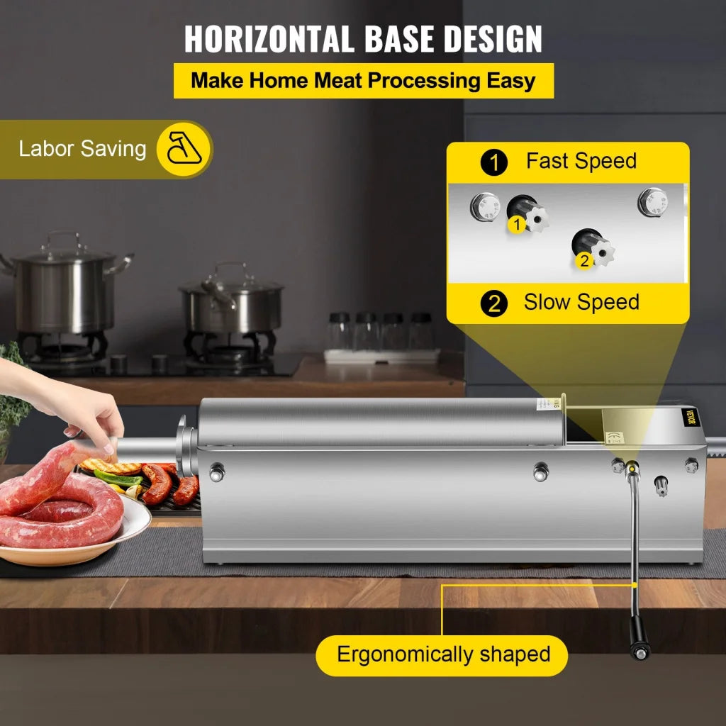 Steel vevor manual sausage with material finish and practical fittings