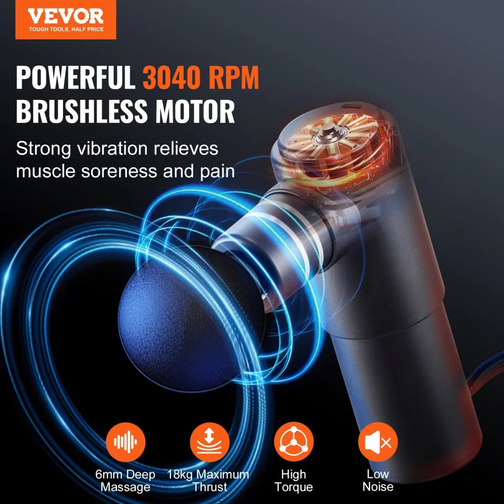 VEVOR Massage Gun Deep Tissue Percussion Muscle Massager