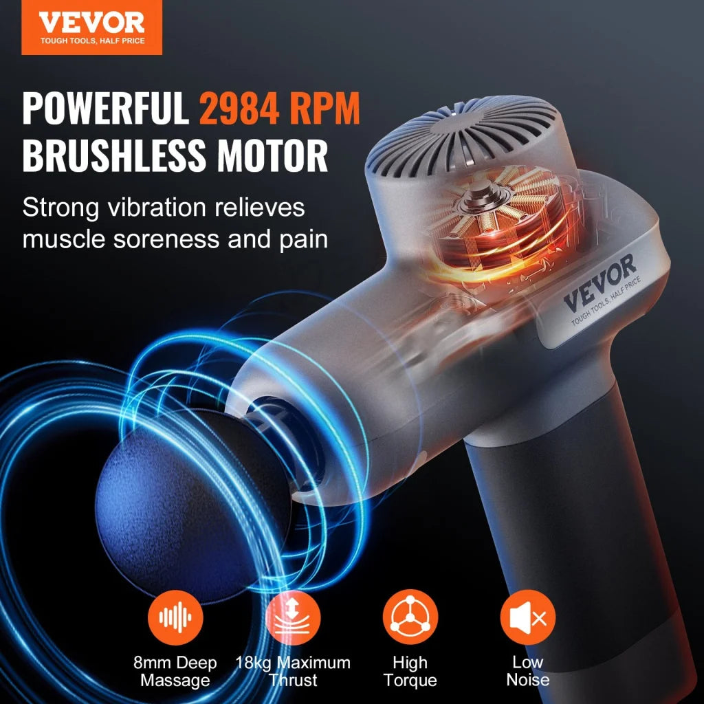 VEVOR Massage Gun Deep Tissue Percussion Muscle Massager