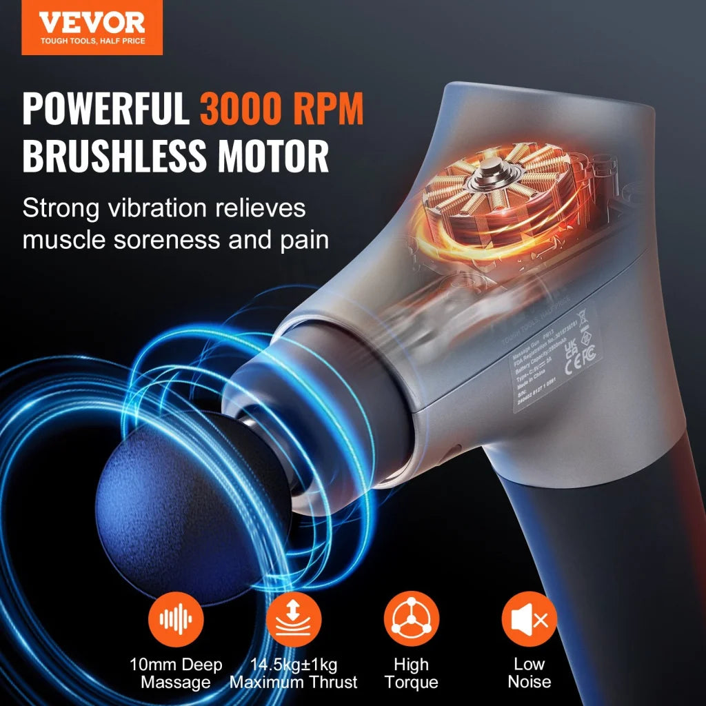 VEVOR Massage Gun Deep Tissue Percussion Muscle Massager