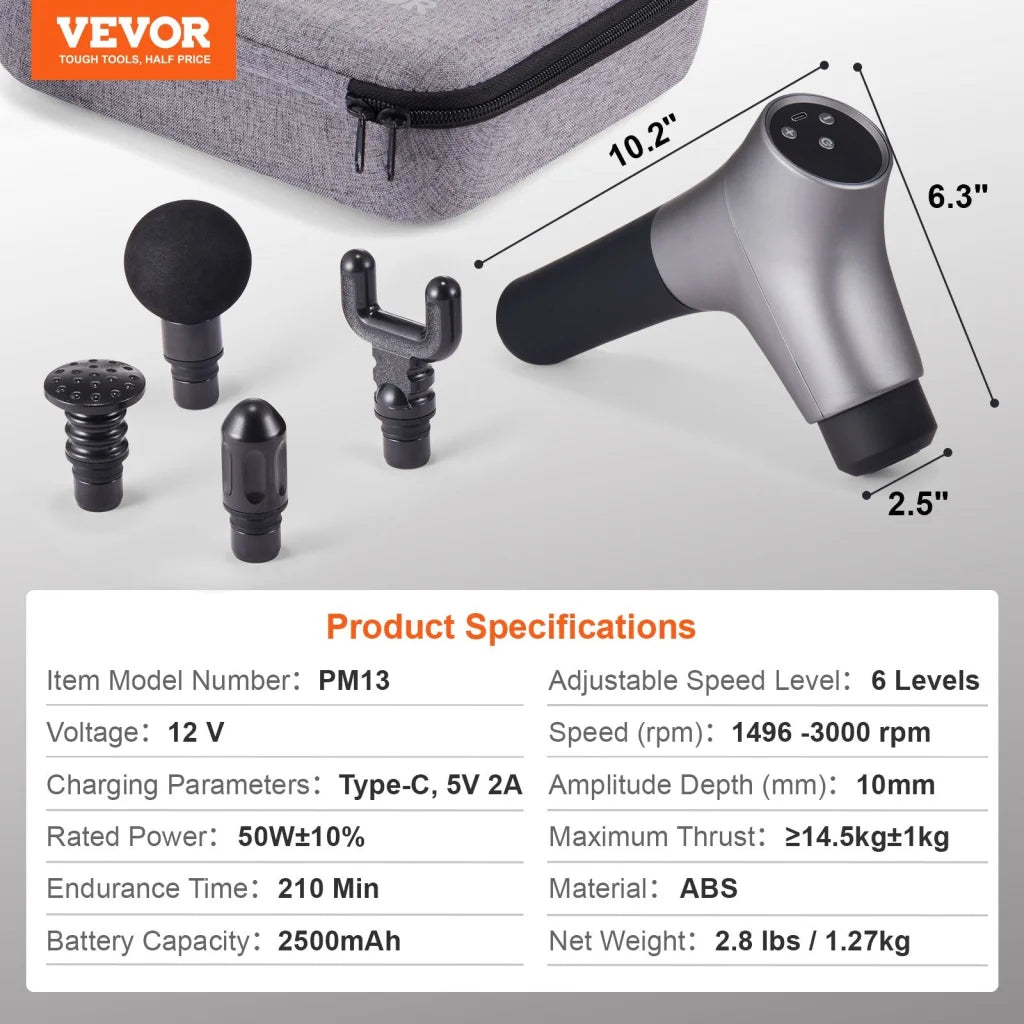 VEVOR Massage Gun Deep Tissue Percussion Muscle Massager