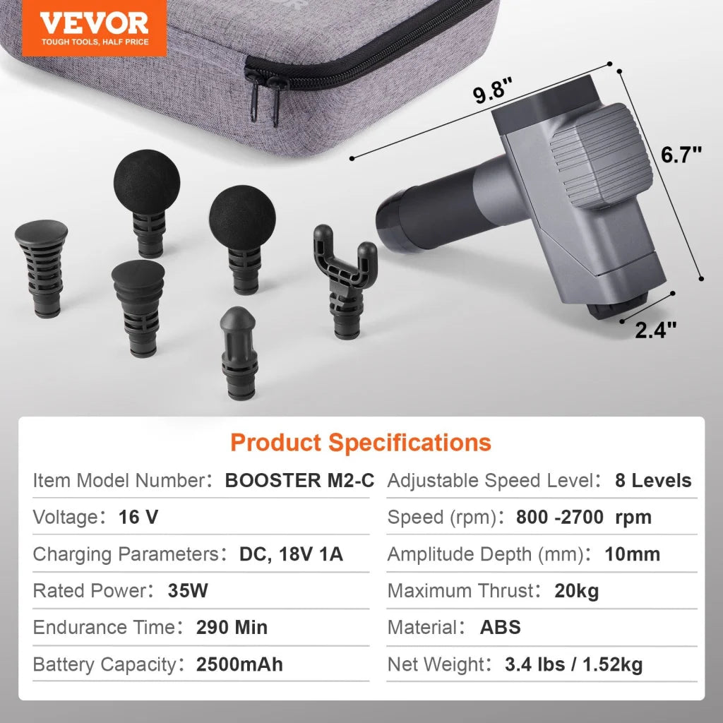 VEVOR Massage Gun Deep Tissue Percussion Muscle Massager