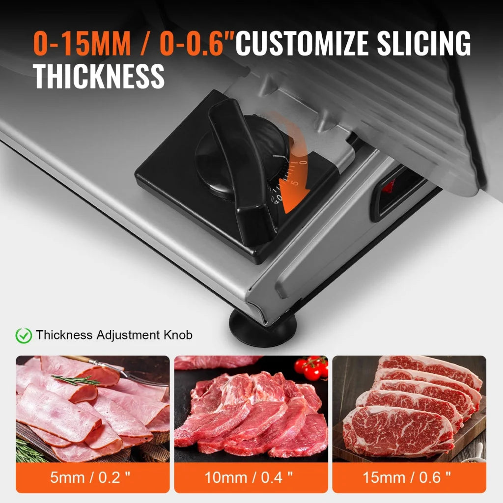 Meat Slicer 180W Electric Deli Food with 7 5
