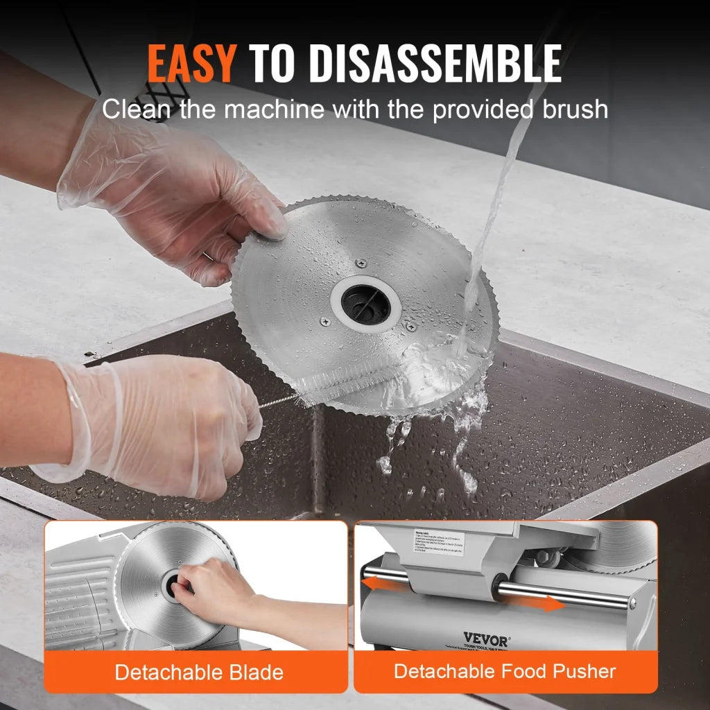 VEVOR Meat Slicer 180W Electric Deli Food Slicer with 7.5’’