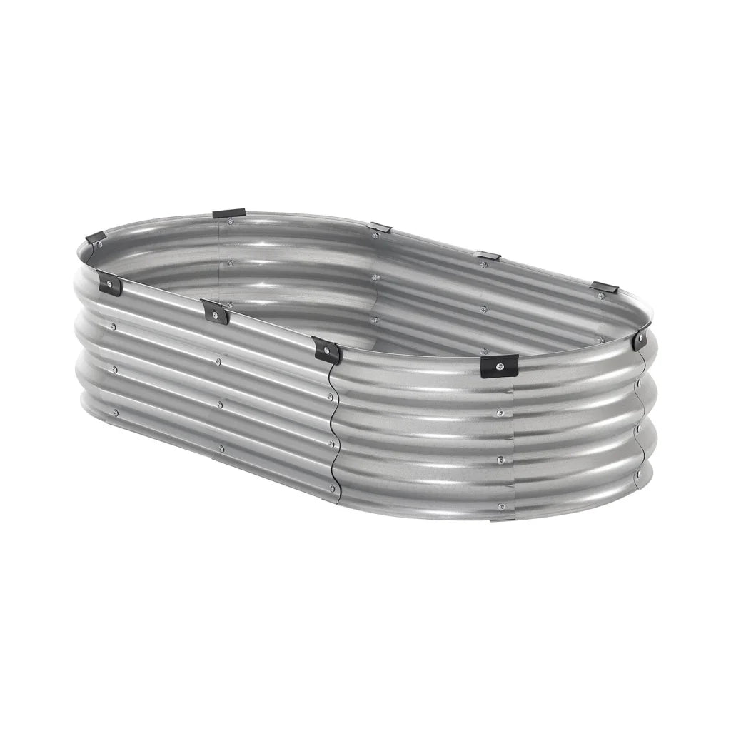 VEVOR Metal Raised Garden Bed 4x2x1 ft Outdoor Galvanized