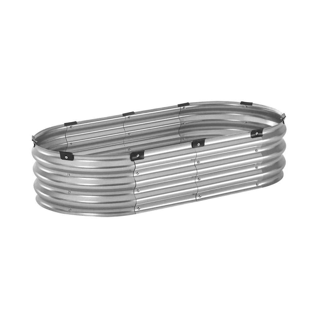 VEVOR Metal Raised Garden Bed 4x2x1 ft Outdoor Galvanized