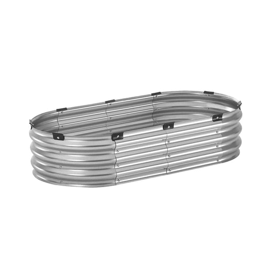 VEVOR Metal Raised Garden Bed 4x2x1 ft Outdoor Galvanized