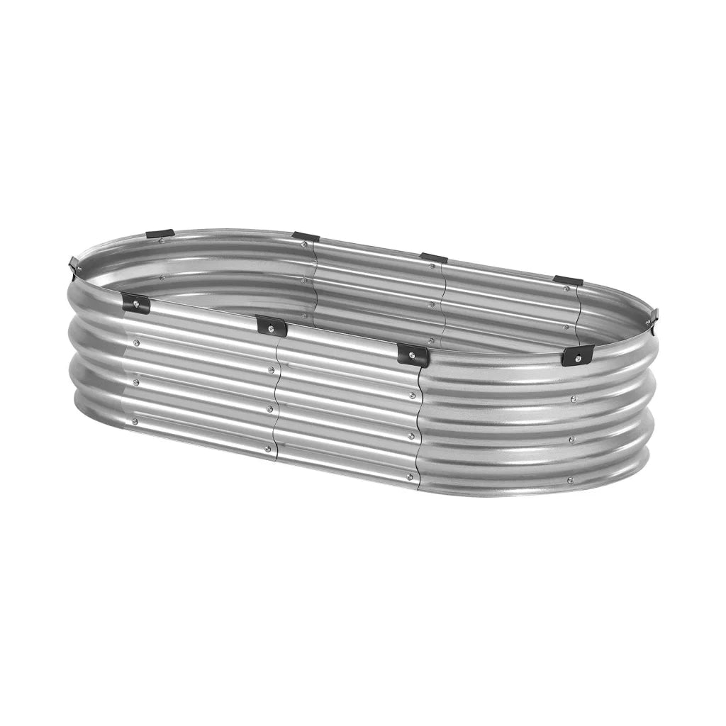 VEVOR Metal Raised Garden Bed 4x2x1 ft Outdoor Galvanized