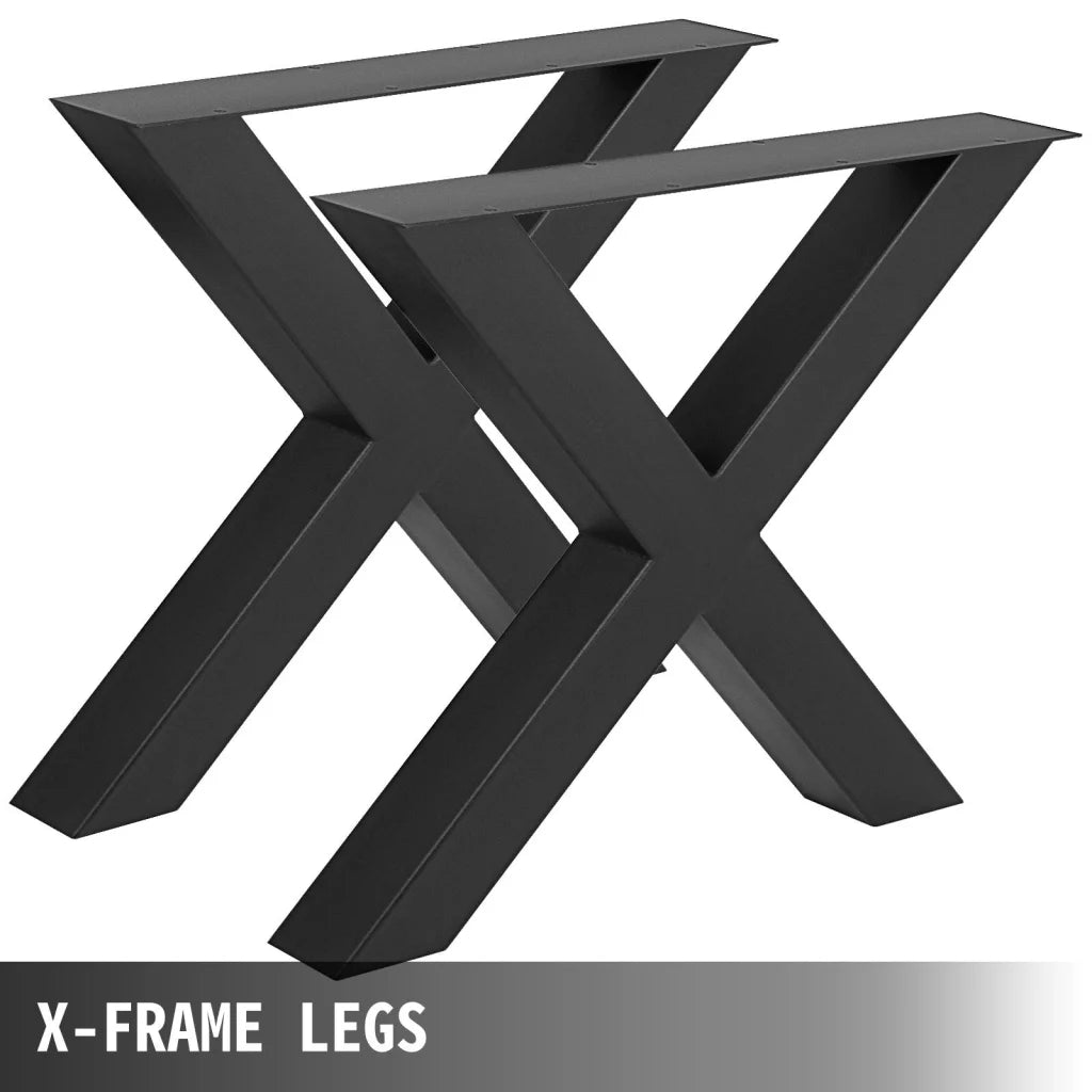 VEVOR Metal Table Legs 28.4 x 29.9 Inch Black Table Legs