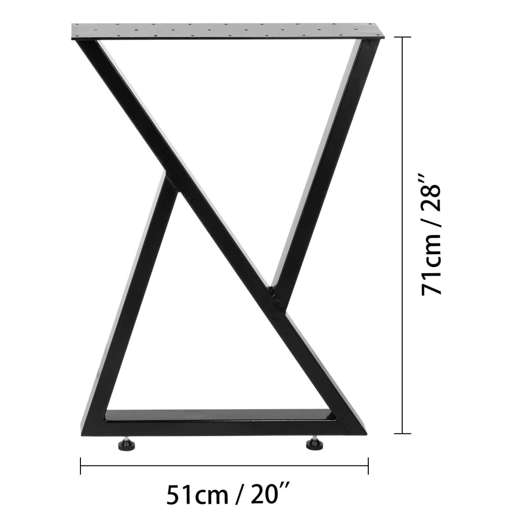 VEVOR Metal Table Legs Set of 2 Dining Table Legs Black