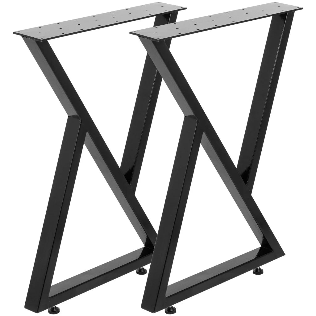 VEVOR Metal Table Legs Set of 2 Dining Table Legs Black