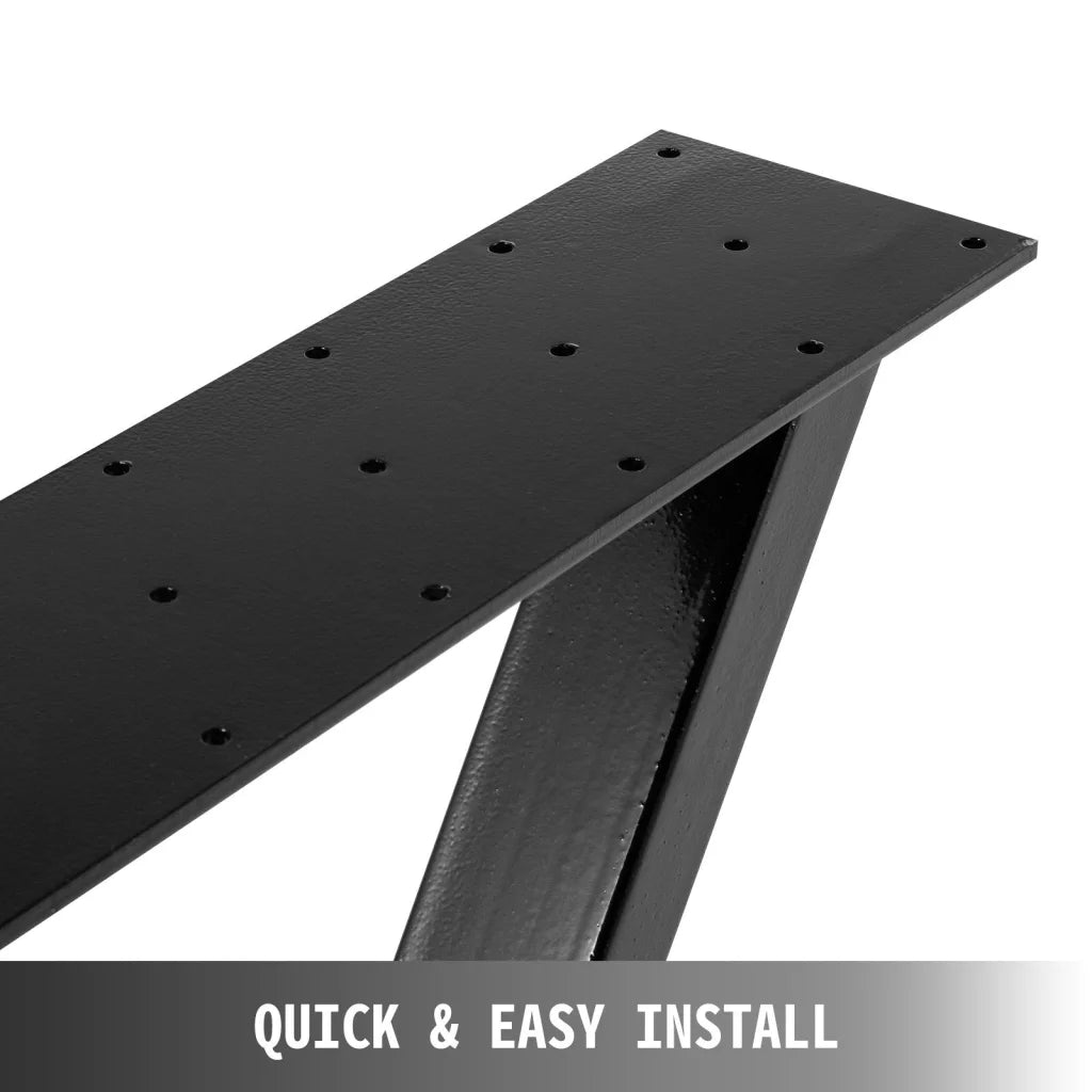 VEVOR Metal Table Legs Set of 2 Dining Table Legs Black