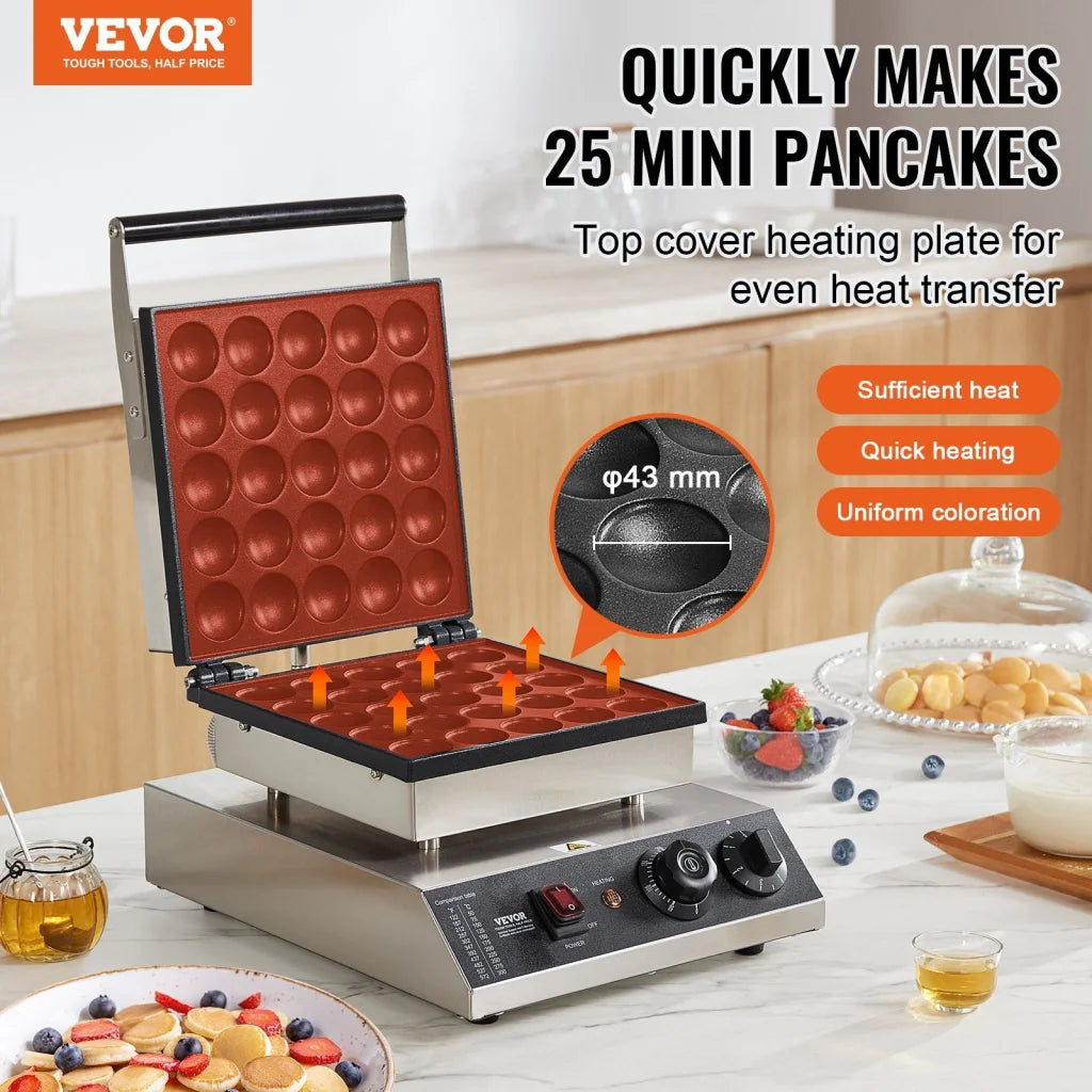 Mini Dutch Pancake Maker 25PCS 43mm Diameter Dorayaki Baker