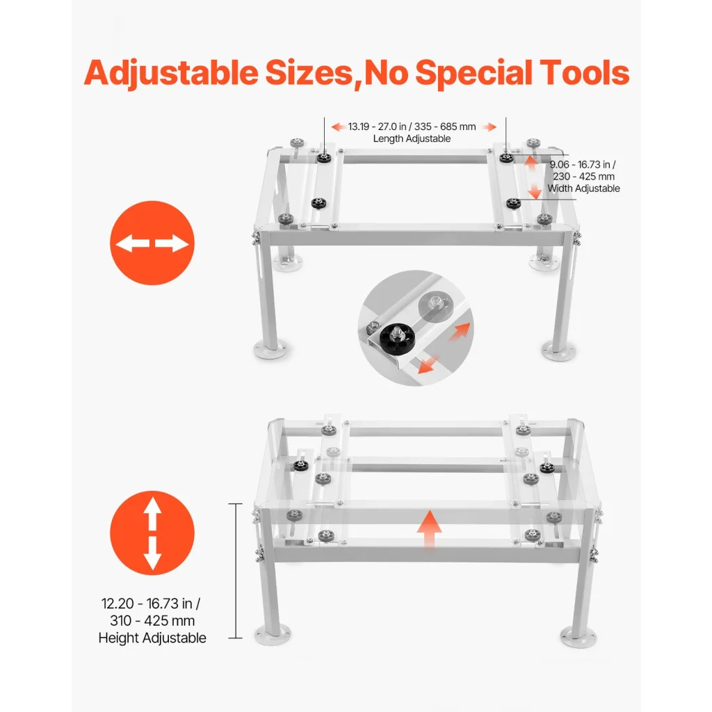 VEVOR Mini Split Ground Stand Adjustable for 9000-24000 BTU