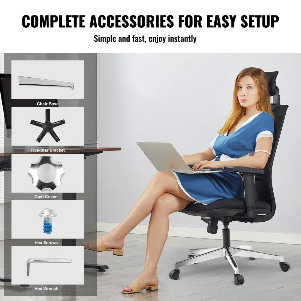 VEVOR Office Chair Base Replacement 710 mm 1134 kg Static