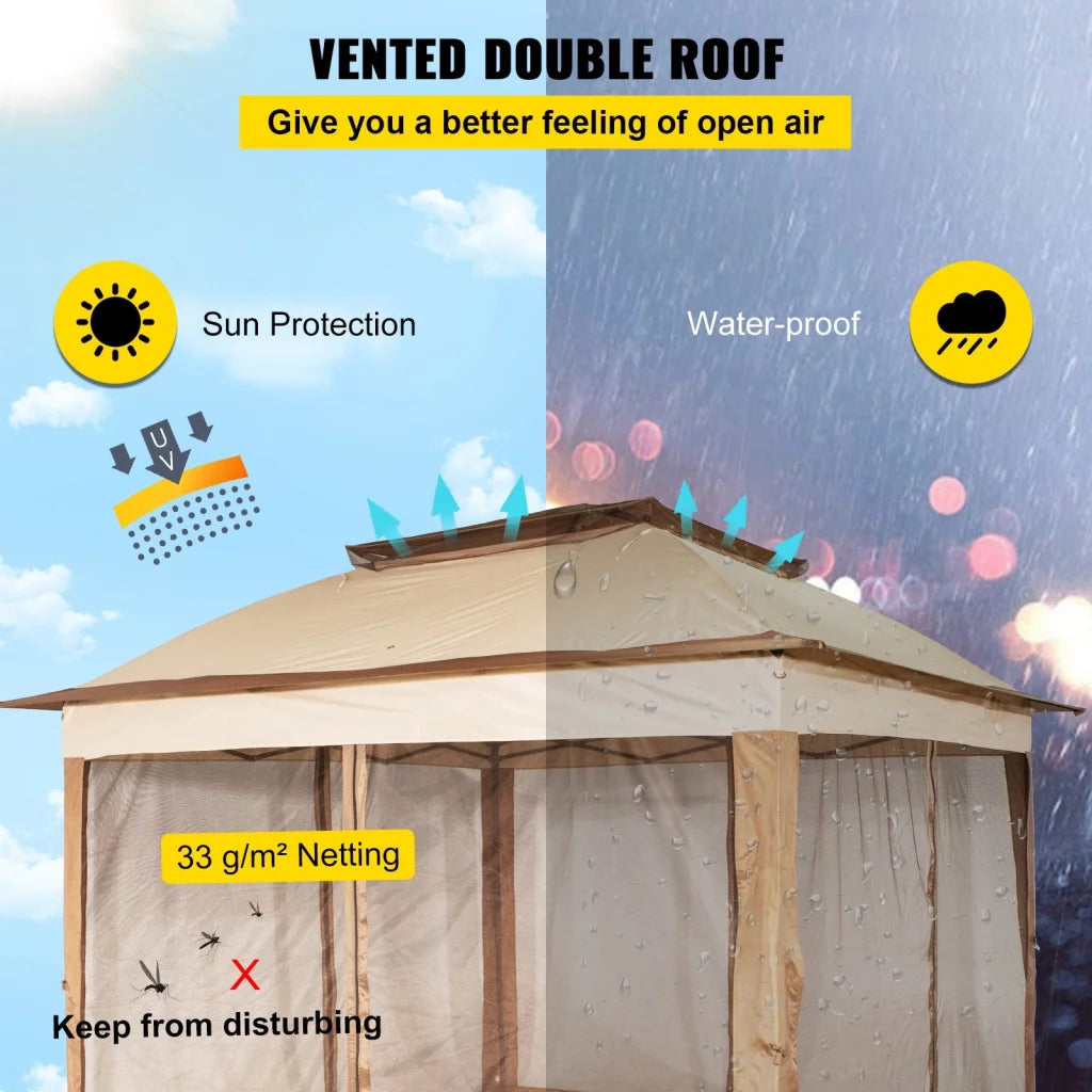 VEVOR Outdoor Canopy Gazebo Tent Portable Canopy Shelter